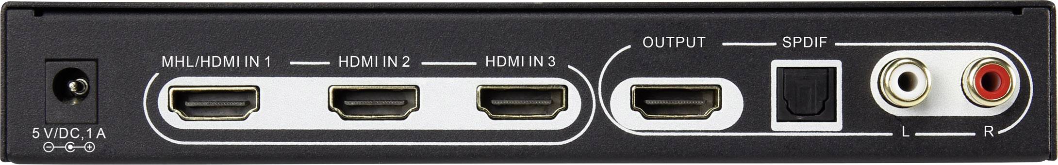 SpeaKa Professional SP-5441116 3 Port HDMI-Switch UHD 4K @ 60Hz