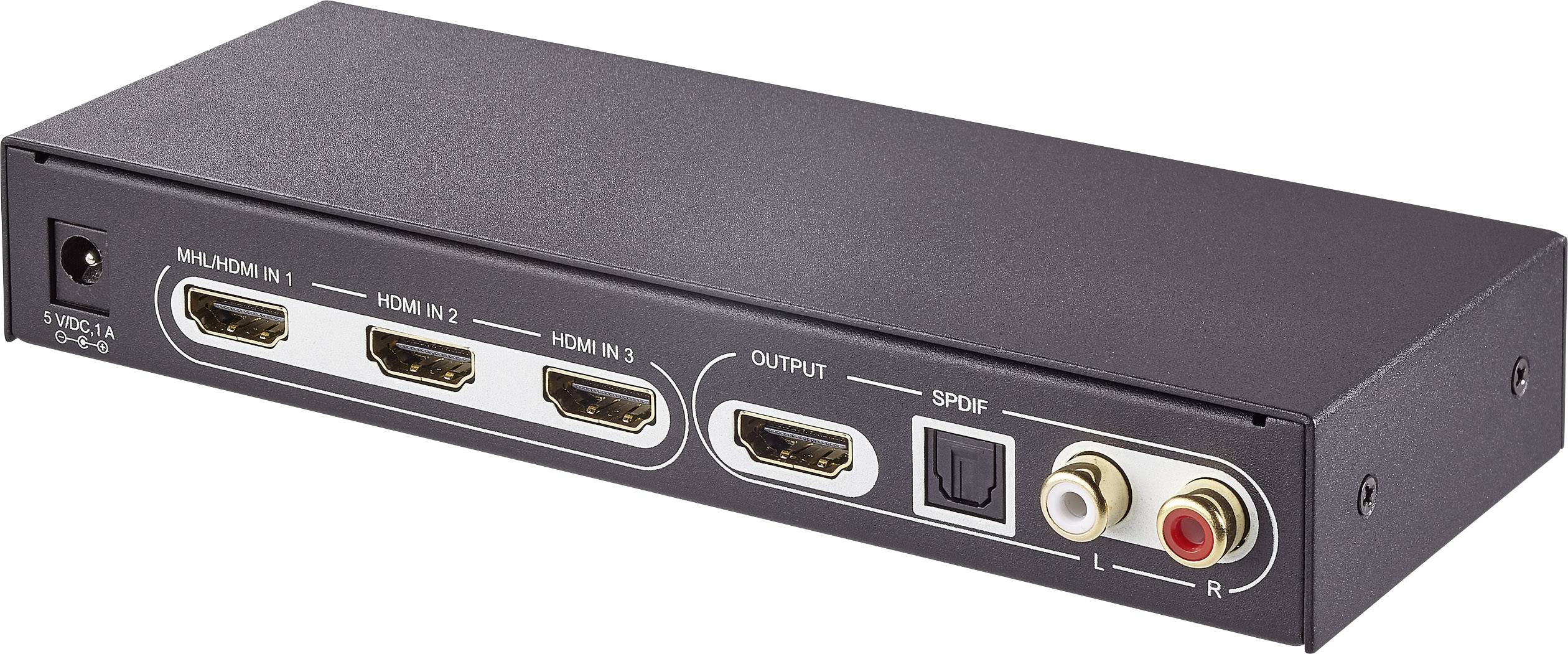 Speaka Professional 3 Port Hdmi Switch 3d Wiedergabe Moglich Mit