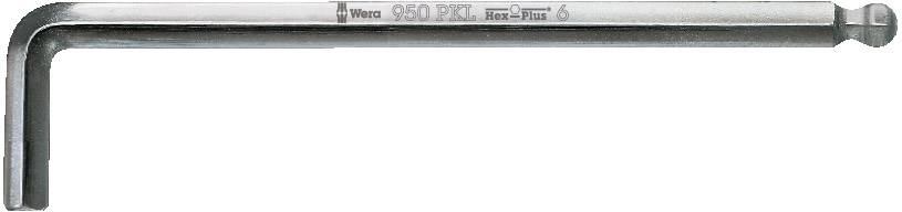 Winkelschraubendreher vernickelt mit Kugelkopf 5mm Wera
