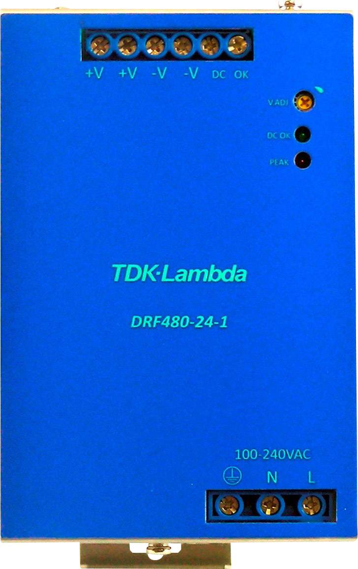 TDK-Lambda DRF480-24-1/HL Hutschienen-Netzteil (DIN-Rail) 24 V/DC 480W Anzahl Ausgänge:1 x Inhalt 1St.