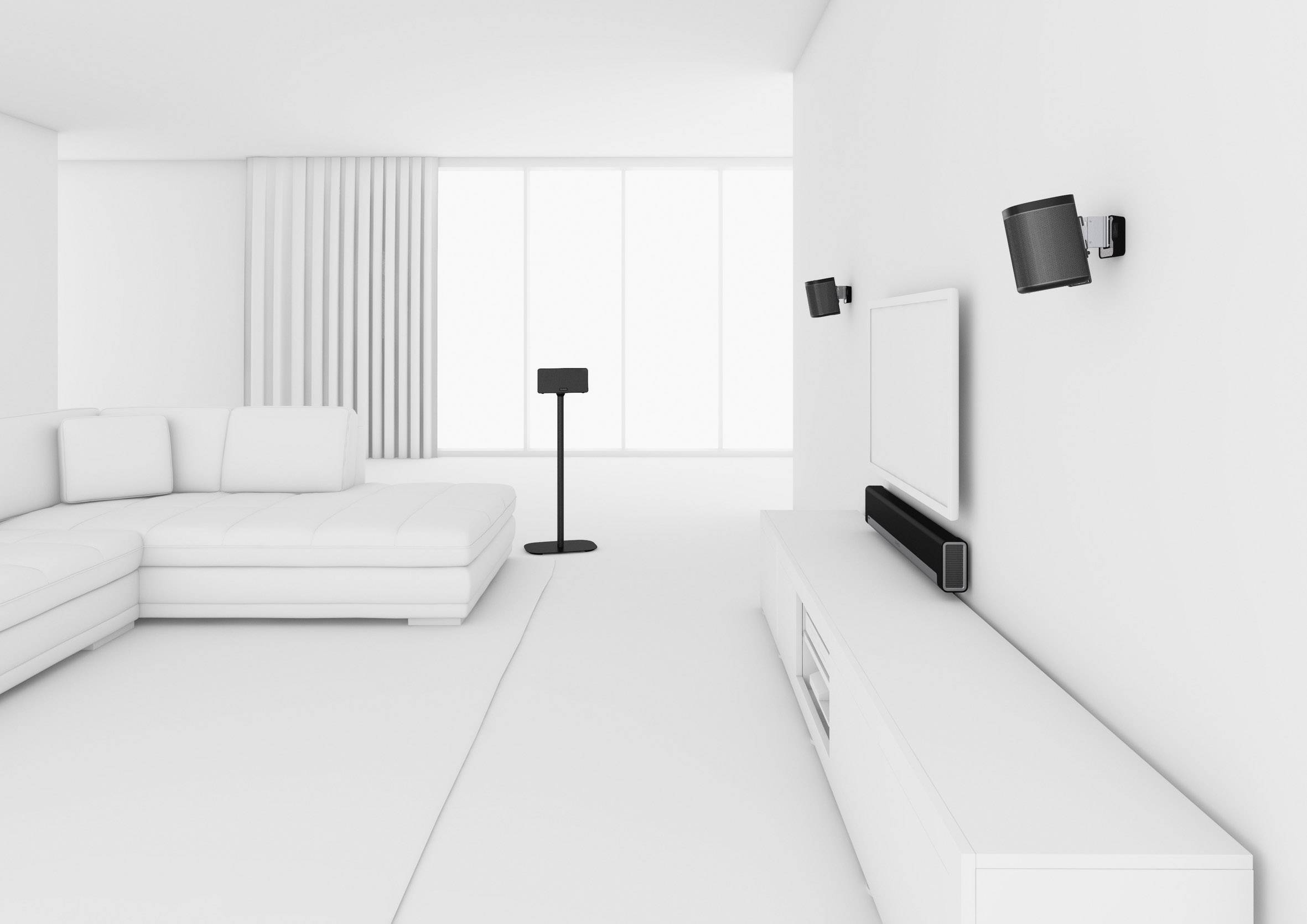 Lautsprecher-Ständer Vogel's SOUND 4301 Schwarz Passend für: Sonos 1