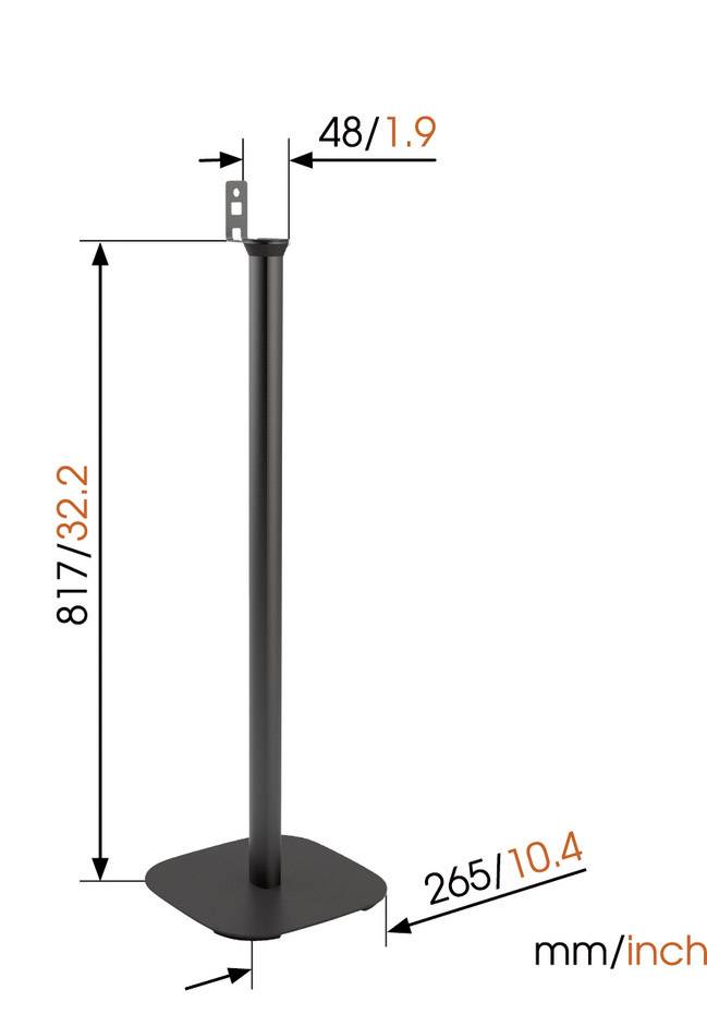 Lautsprecher-Ständer Vogel's SOUND 4301 Schwarz Passend für: Sonos 1