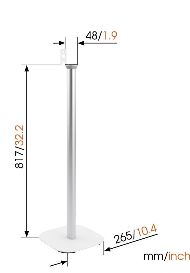 Lautsprecher-Ständer Vogel's SOUND 4301 Weiß Passend für: Sonos 1