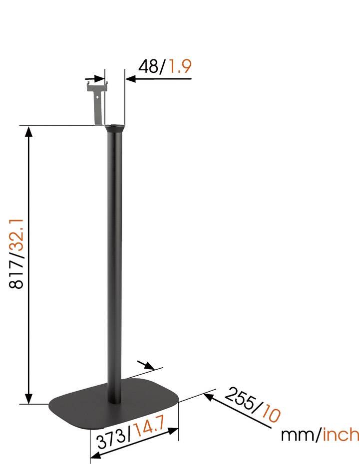 Lautsprecher-Ständer Vogel's SOUND 4303 Schwarz Passend für: Sonos 3