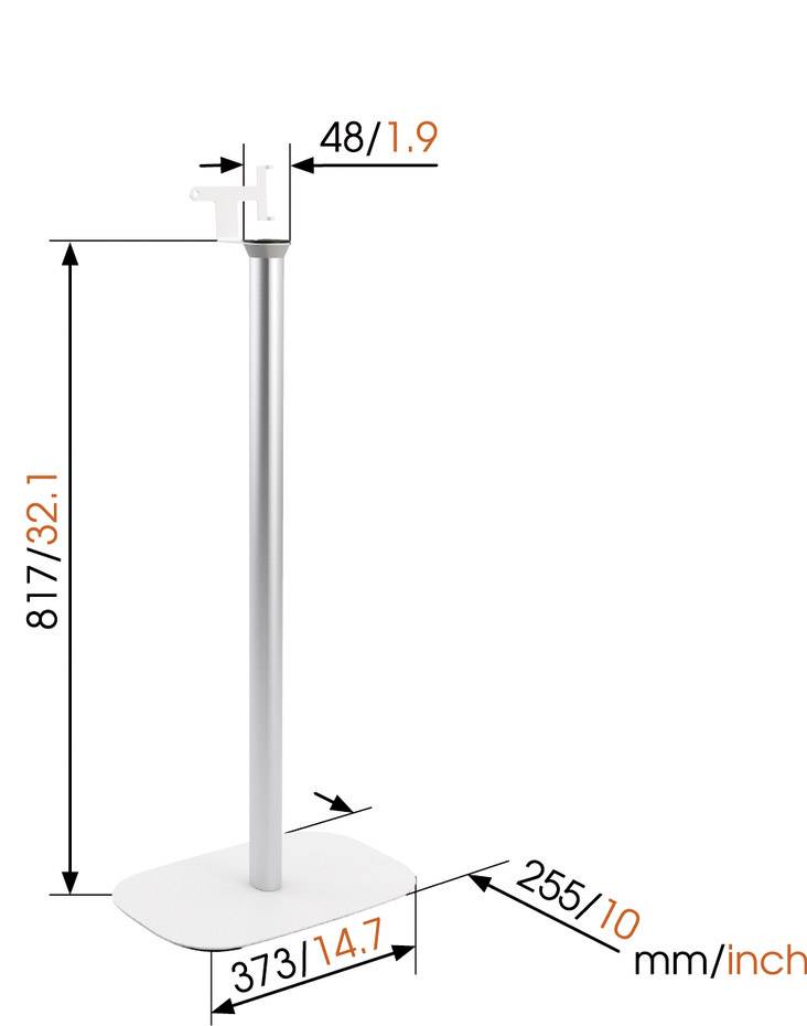 Lautsprecher-Ständer Vogel's SOUND 4303 Weiß Passend für: Sonos 3