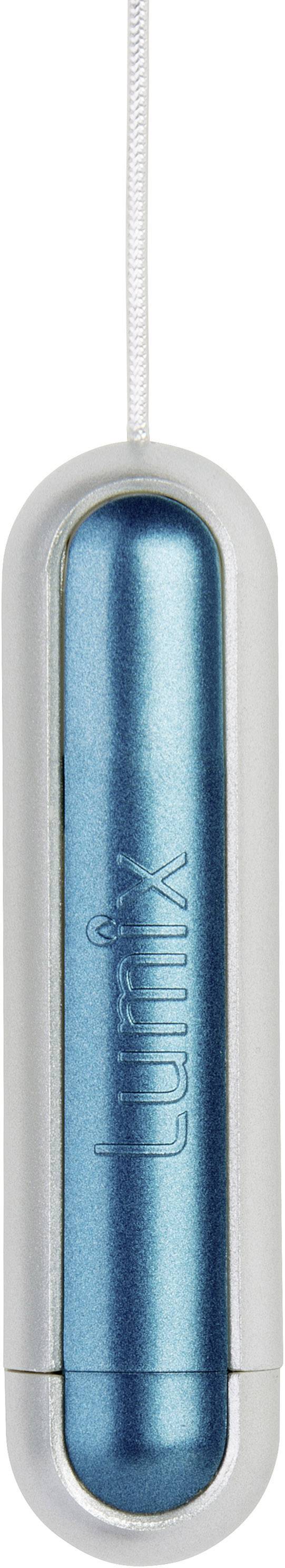 Lumix 76020 Weihnachtsbaumkugel Schneeflocke, Glöckchen, Schleife Warmweiß LED Blau, Transparent