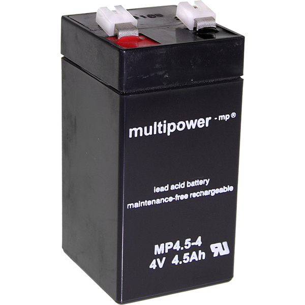 Multipower MP4,5-4 A960445 Bleiakku 4 V 4.5 Ah Blei-Vlies (AGM) (B x H x T) 48 x 100 x 52 mm Flachs