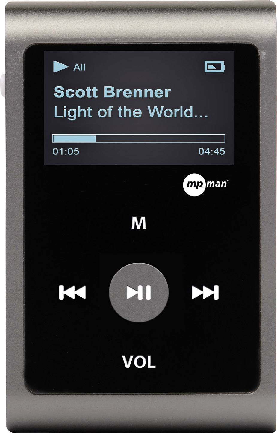 Mpman MP30WOM MP3-Player 0GB Grau Befestigungsclip