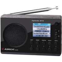 Albrecht DR 70 Kofferradio DAB+, UKW Taschenlampe Schwarz Albrecht DR 70 Kofferradio DAB+, UKW Taschenlampe Schwarz