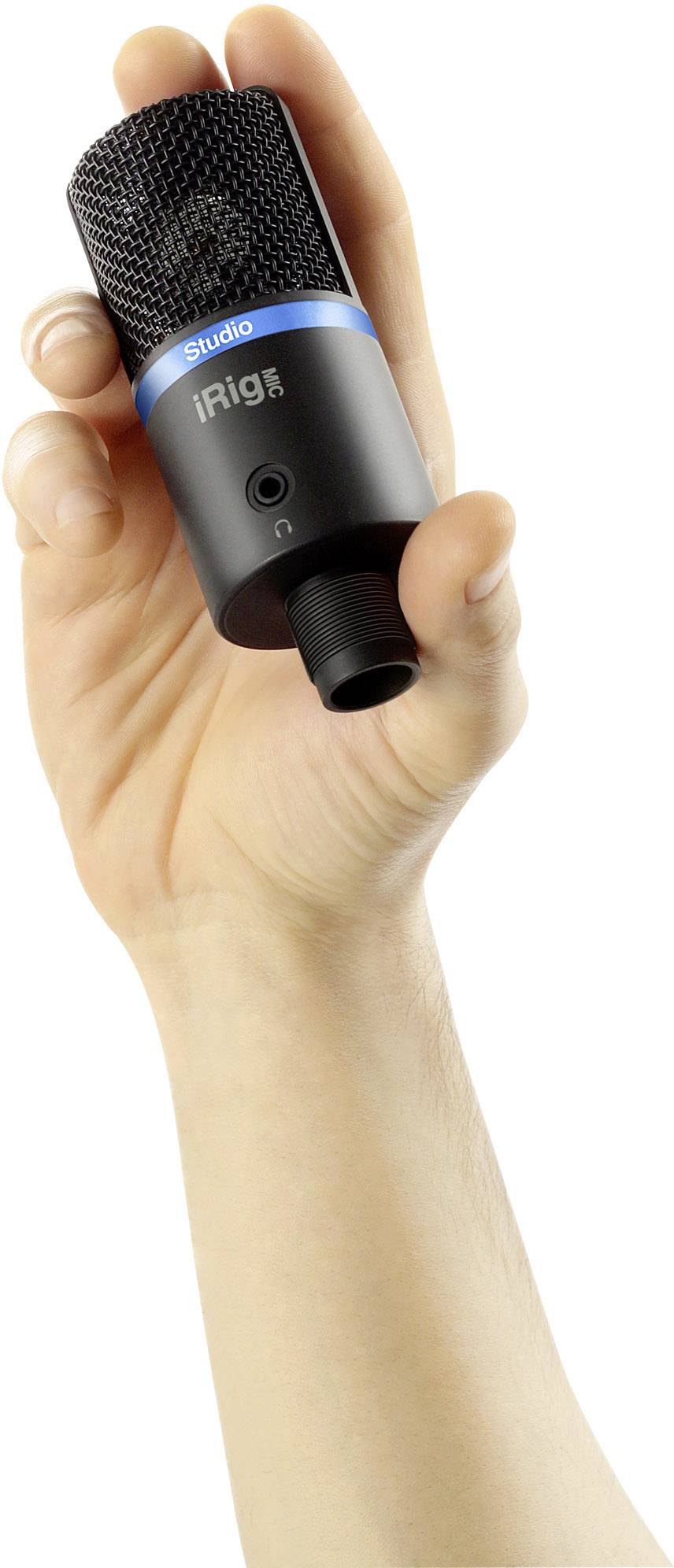 IK Multimedia IRIG MIC STUDIO BLACK USB-Studiomikrofon Übertragungsart (Details):Kabelgebunden inkl. Klammer, Standfuß