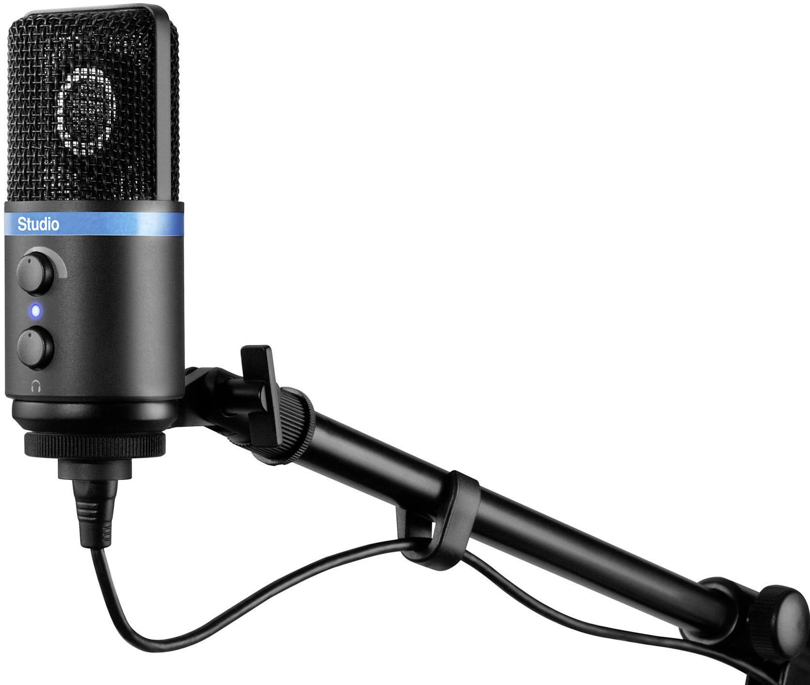 IK Multimedia IRIG MIC STUDIO BLACK USB-Studiomikrofon Übertragungsart (Details):Kabelgebunden inkl. Klammer, Standfuß