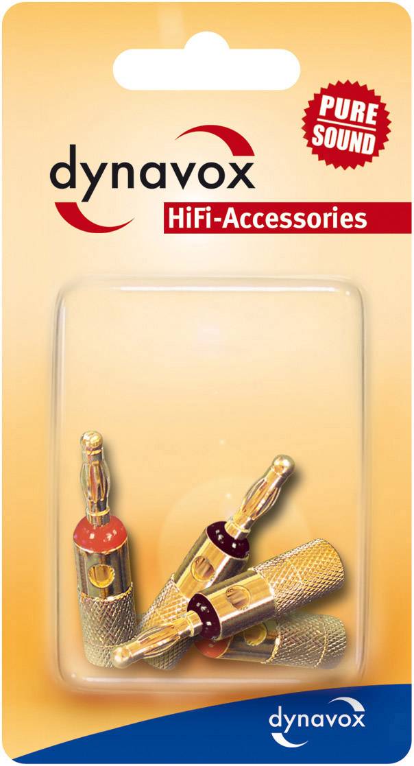 Dynavox 205095 Bananenstecker-Set 4 St.