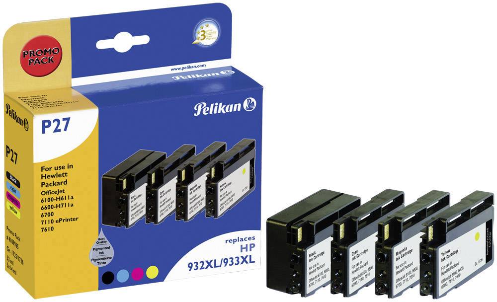 Pelikan Druckerpatrone ersetzt HP 932, 932XL, 933XL Kompatibel Kombi-Pack Schwarz, Cyan, Magenta, Gelb P27 4109965