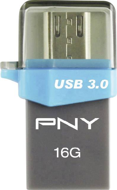 PNY Duo-Link OU3 USB-Kartenleser Smartphone/Tablet 16 GB USB 3.2 Gen 1 (USB 3.0), Micro USB 2.0