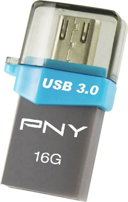 PNY Duo-Link OU3 USB-Kartenleser Smartphone/Tablet 16 GB USB 3.2 Gen 1 (USB 3.0), Micro USB 2.0