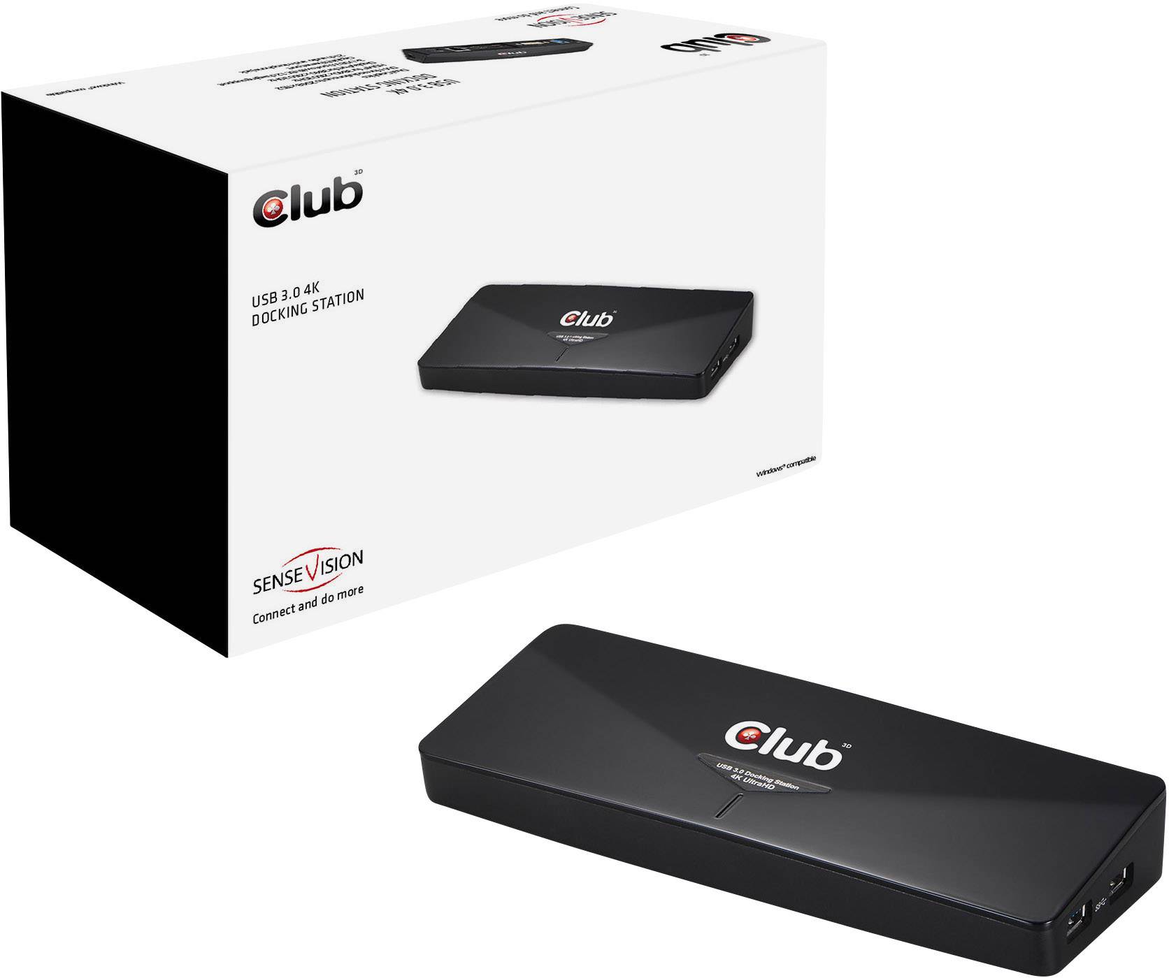 club3D Notebook Dockingstation Passend für Marke Dockingstations: Universal unterstützt UHD