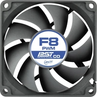 Arctic F8 PWM PST CO PC-Gehäuse-Lüfter Schwarz (B x H x T) 80 x 80 x 25 mm Arctic F8 PWM PST CO PC-Gehäuse-Lüfter Schwarz (B x H x T) 80 x 80 x 25 mm