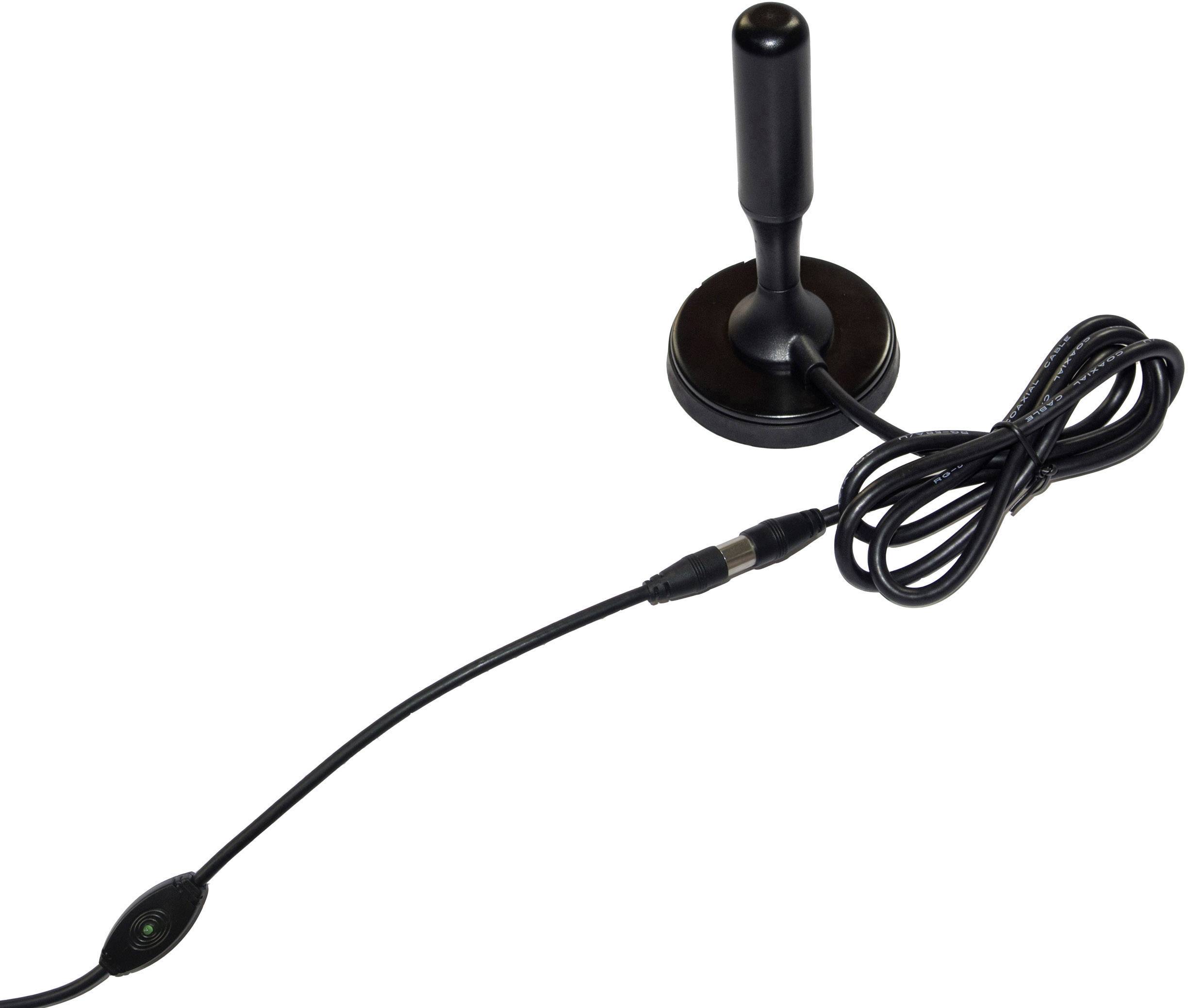 Xoro HAN-100 Aktive DVB-T/T2-Stabantenne Innenbereich Verstärkung: 20 dB Schwarz