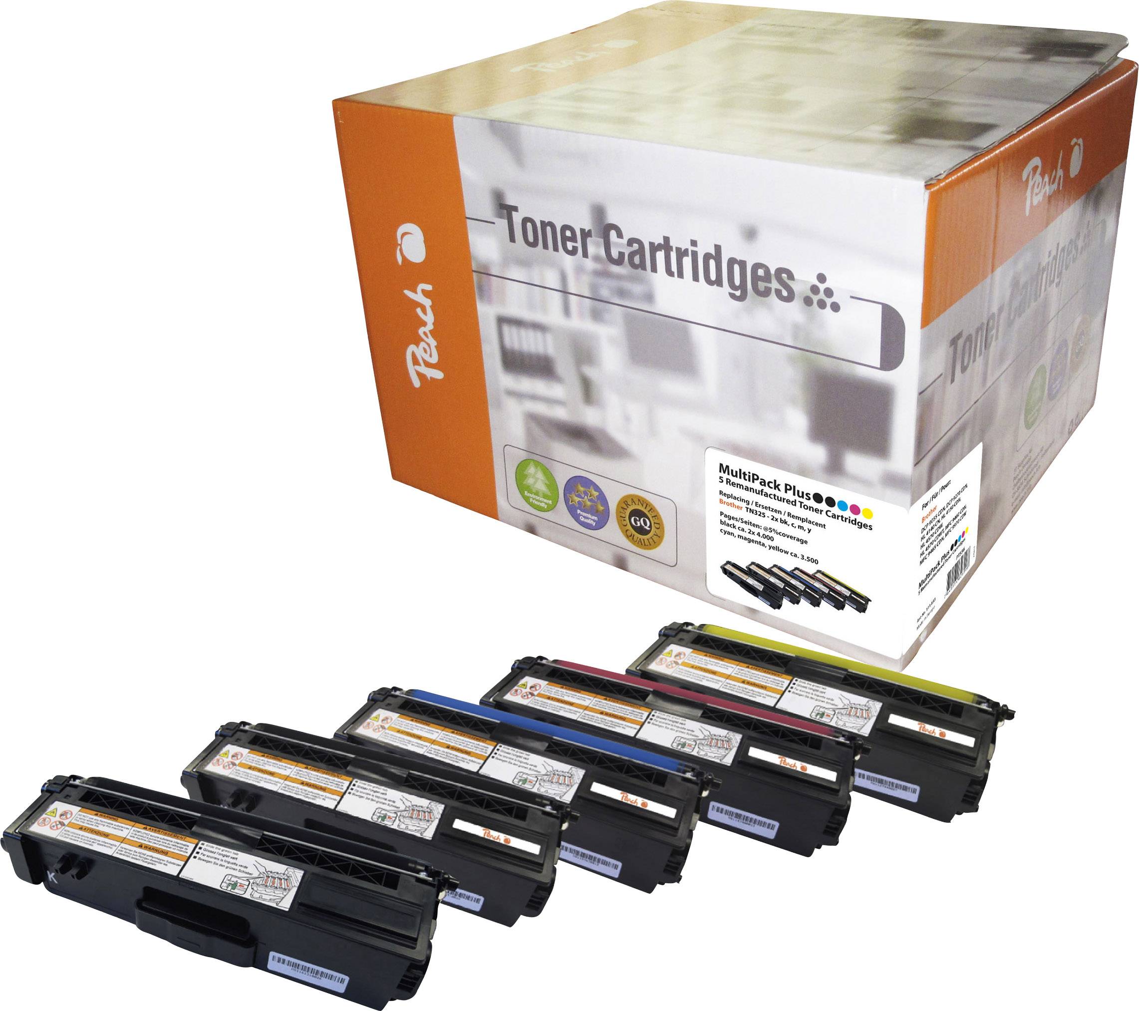 Peach Toner ersetzt Brother TN-325 Kompatibel Kombi-Pack Schwarz, Cyan, Magenta, Gelb PT556 0F111853