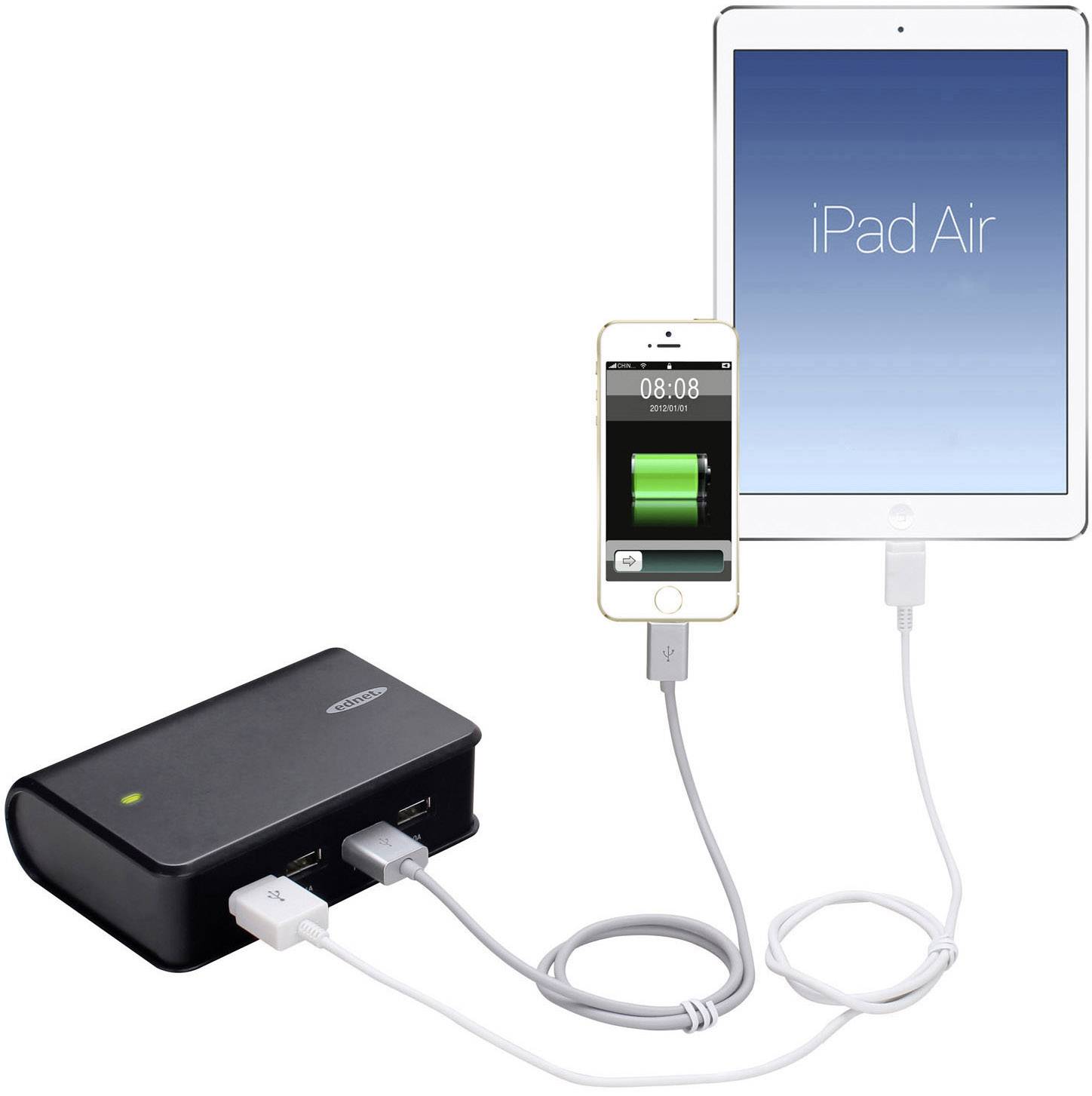 ednet 31806 USB Ladegerät USB Steckdose