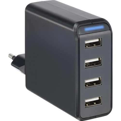 VOLTCRAFT SPAS-4800/4 SPAS-4800/4 USB-Ladegerät Steckdose Ausgangsstrom (max.) 4800 mA 4 x USB