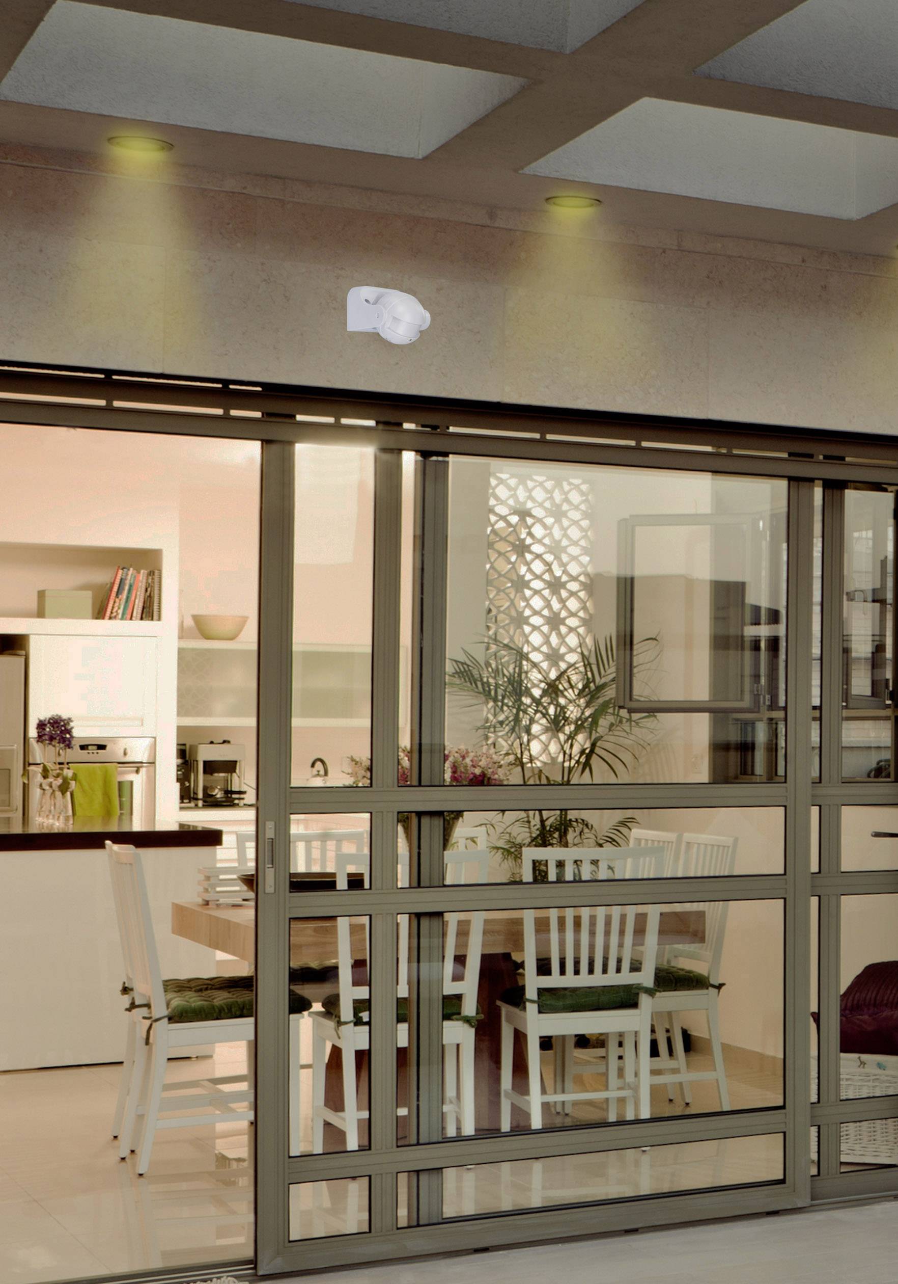 Renkforce 1362991 Aufputz, Aufbau, Wand HF-Bewegungsmelder 180° Relais Weiß IP44