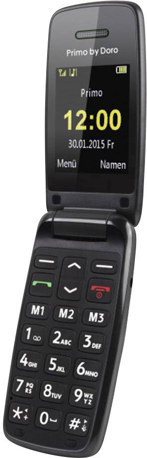 Primo by DORO 401 Senioren-Klapp-Handy Schwarz