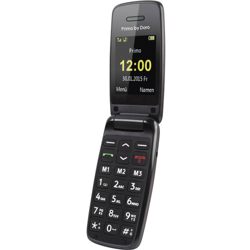 Téléphone portable à clapet pour séniors Primo by DORO 401 rouge