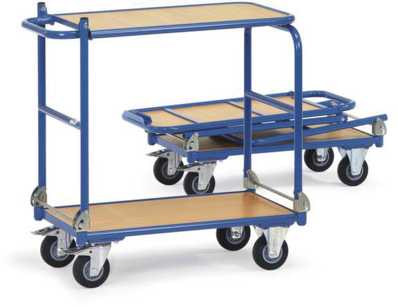 Fetra 1140 Tischwagen klappbar Stahl pulverbeschichtet Traglast (max.): 150kg Brillantblau (RAL 5007)