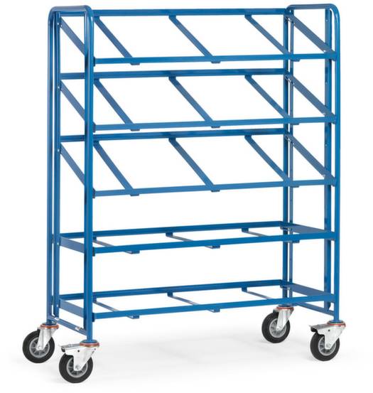 Fetra 1383 Etagenwagen Stahl pulverbeschichtet Traglast (max.): 250kg Brillantblau (RAL 5007)