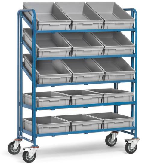 Fetra 1399 Etagenwagen Stahl pulverbeschichtet Traglast (max.): 250kg Brillantblau (RAL 5007)