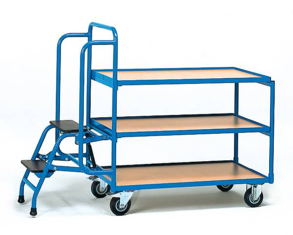 Fetra 2106 Kommissionierwagen Stahl pulverbeschichtet Traglast (max.): 250kg Brillantblau (RAL 5007)