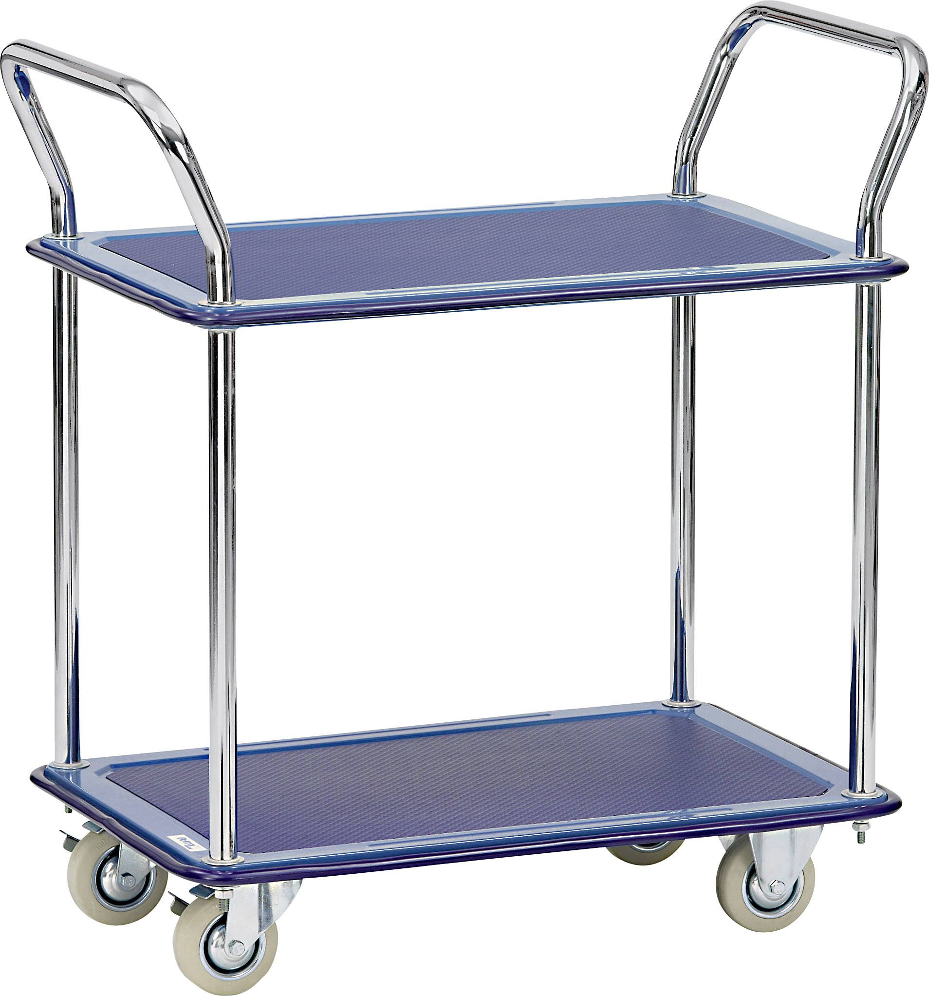 Fetra 3112 Etagenwagen Stahl pulverbeschichtet Traglast (max.): 120kg Brillantblau (RAL 5007)