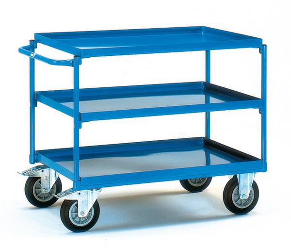 Fetra 4830 Tischwagen Stahl pulverbeschichtet Traglast (max.): 400kg Brillantblau (RAL 5007)