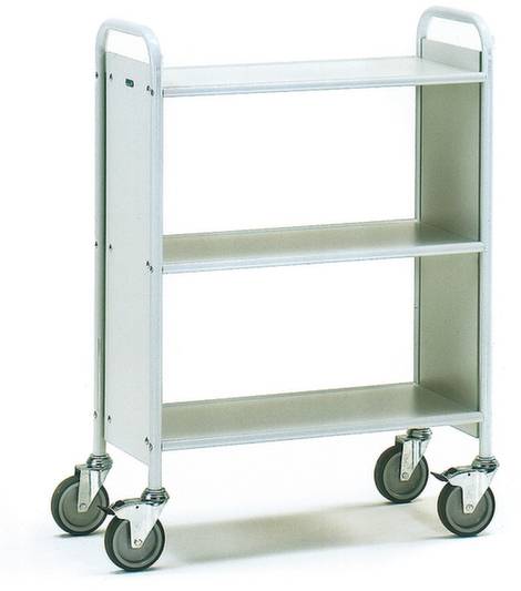 Fetra 4870 Bürowagen Stahl pulverbeschichtet Traglast (max.): 150kg Lichtgrau (RAL 7035)