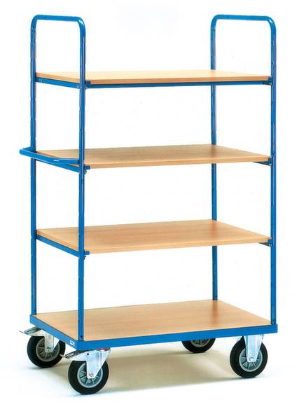 Fetra 8301 Etagenwagen Stahl pulverbeschichtet Traglast (max.): 500kg Brillantblau (RAL 5007)