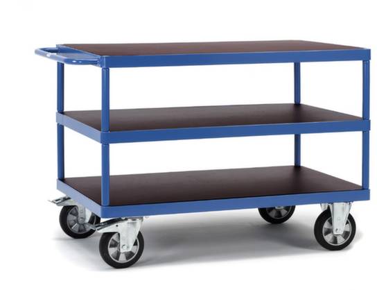 Fetra 12423 Tischwagen Stahl pulverbeschichtet Traglast (max.): 1200kg Brillantblau (RAL 5007)