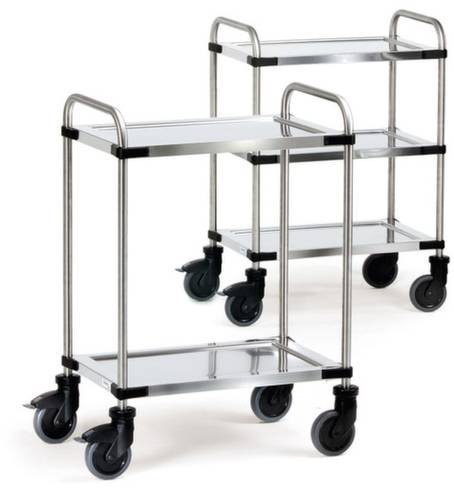 Fetra 5036 Etagenwagen Edelstahl Traglast (max.): 120kg Edelstahl