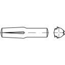 TOOLCRAFT 136395 Steckkerbstift (Ø x L) 6mm x 40mm Stahl 100St.