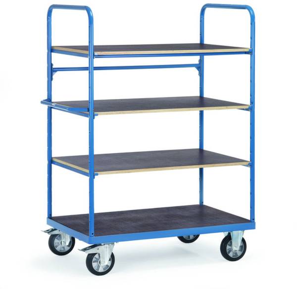 Fetra 18302 Etagenwagen Stahl pulverbeschichtet Traglast (max.): 1200kg Brillantblau (RAL 5007)