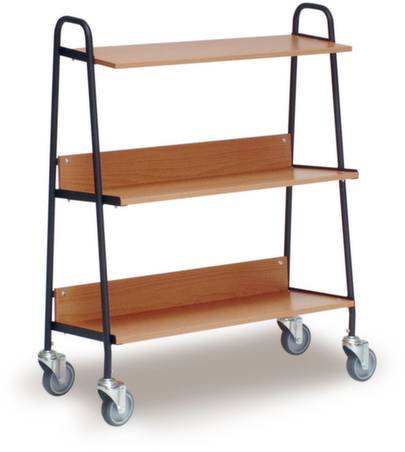 Ebinger 610 Ordnerwagen Stahl pulverbeschichtet Traglast (max.): 120kg Schwarz, Buche