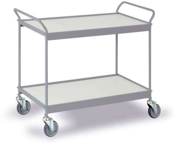 Ebinger 0302G Etagenwagen Stahl pulverbeschichtet Traglast (max.): 150kg Silber-Grau (RAL 7001)