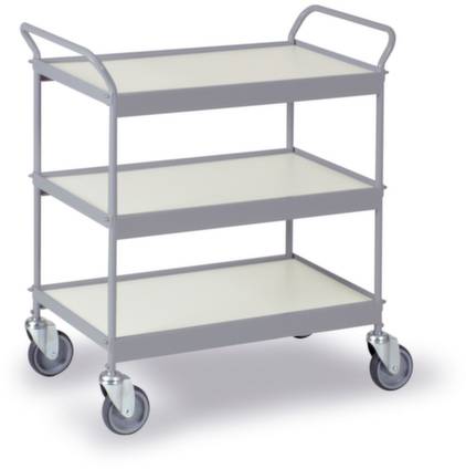 Ebinger 0210G Etagenwagen Stahl pulverbeschichtet Traglast (max.): 150kg Silber-Grau (RAL 7001)