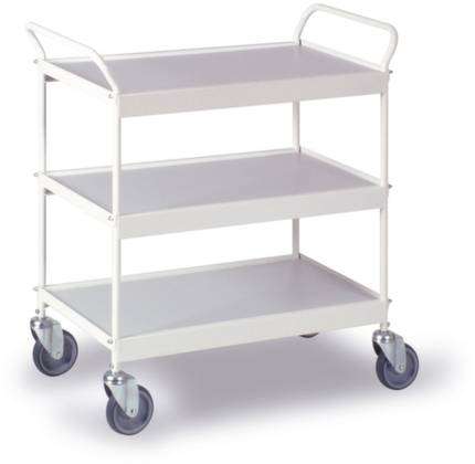 Ebinger 0210W Etagenwagen Stahl pulverbeschichtet Traglast (max.): 150kg Reinweiß (RAL 9010)