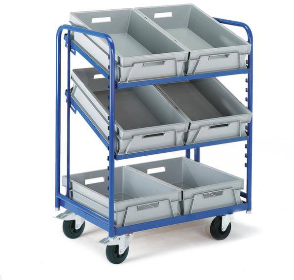 ROLLCART 16-4334 Etagenwagen Stahl pulverbeschichtet Traglast (max.): 200kg Enzianblau (RAL 5010)