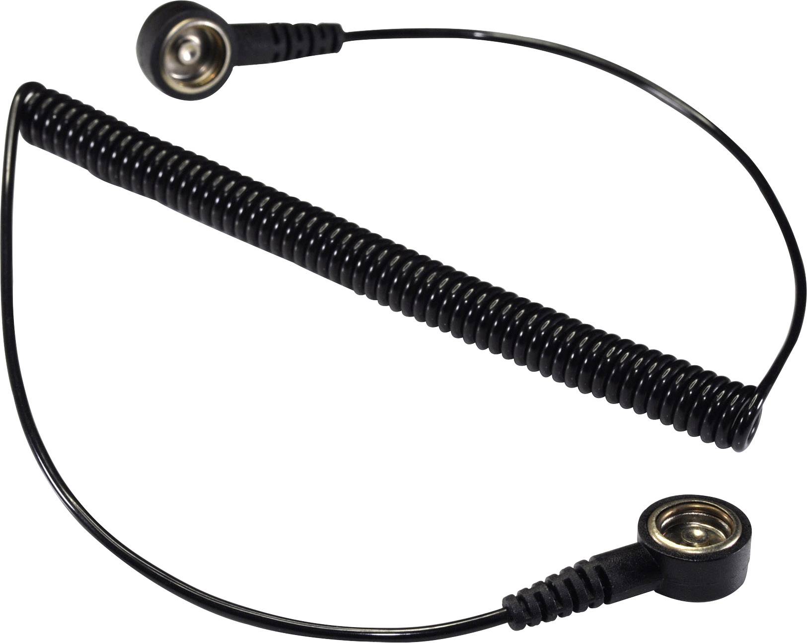 TRU Components SpKL-4-183-KK ESD-Erdungskabel 1.83m Druckknopf 4mm