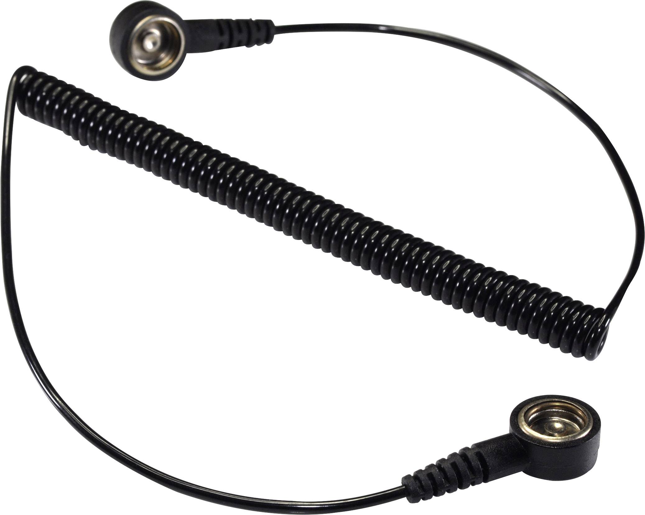 TRU COMPONENTS SpKL-10-183-KK ESD-Erdungskabel 1.83m Druckknopf 10mm