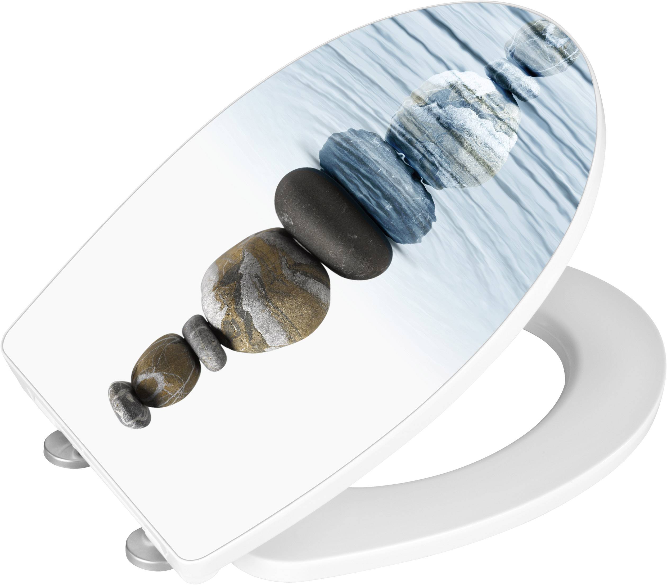 Wenko 21747100 Meditation WC-Sitz Acryl, Duroplast mit Absenkautomatik