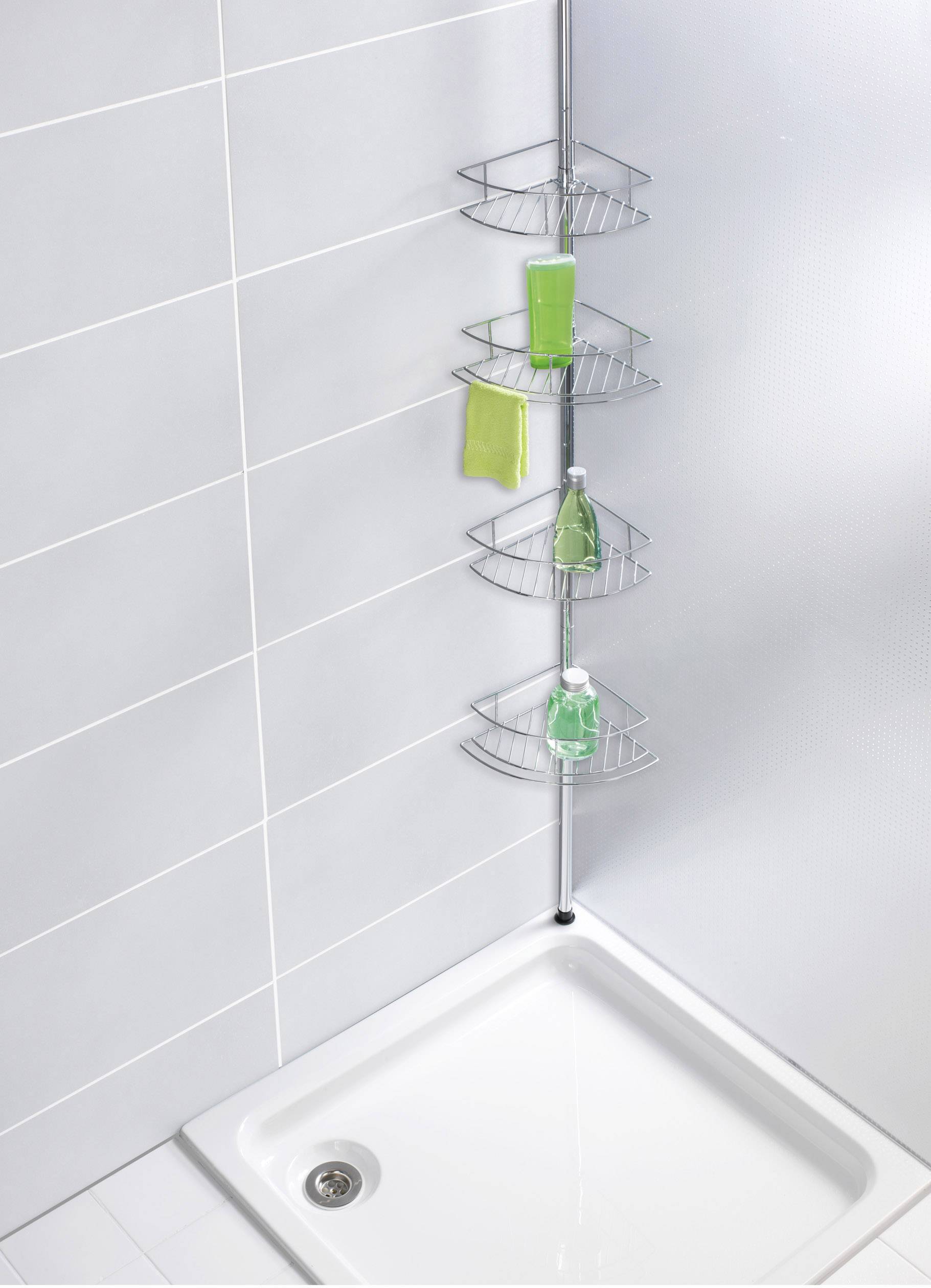 Wenko 21803100 Dolcedo Teleskopregal Edelstahl Edelstahl (glänzend) ausziehbar, rostfrei, 4 Ablagekörbe 1 St.