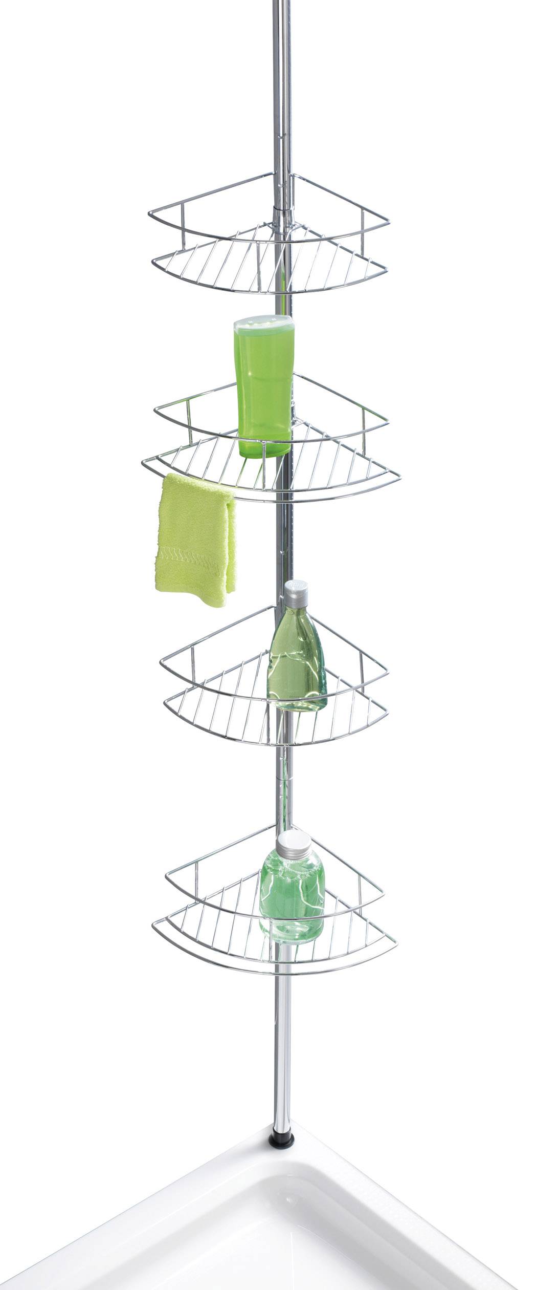 Wenko 21803100 Dolcedo Teleskopregal Edelstahl Edelstahl (glänzend) ausziehbar, rostfrei, 4 Ablagekörbe 1 St.